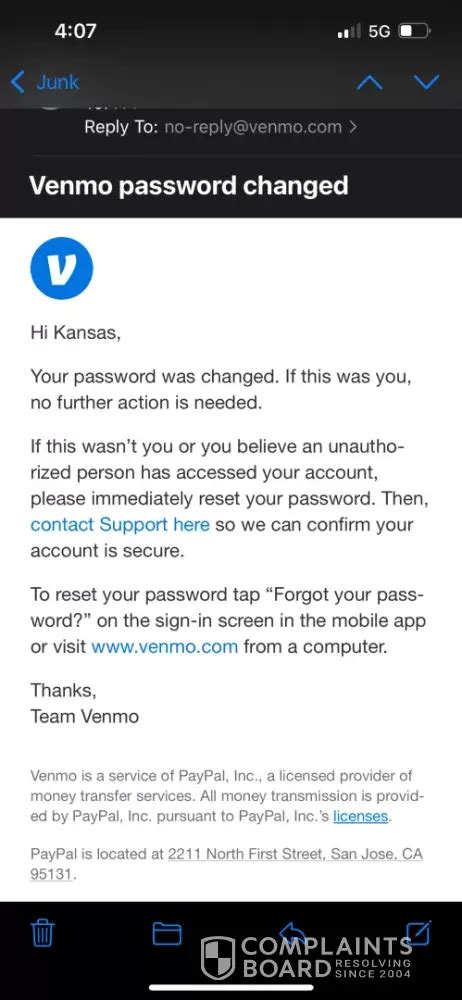 venmo complaints.